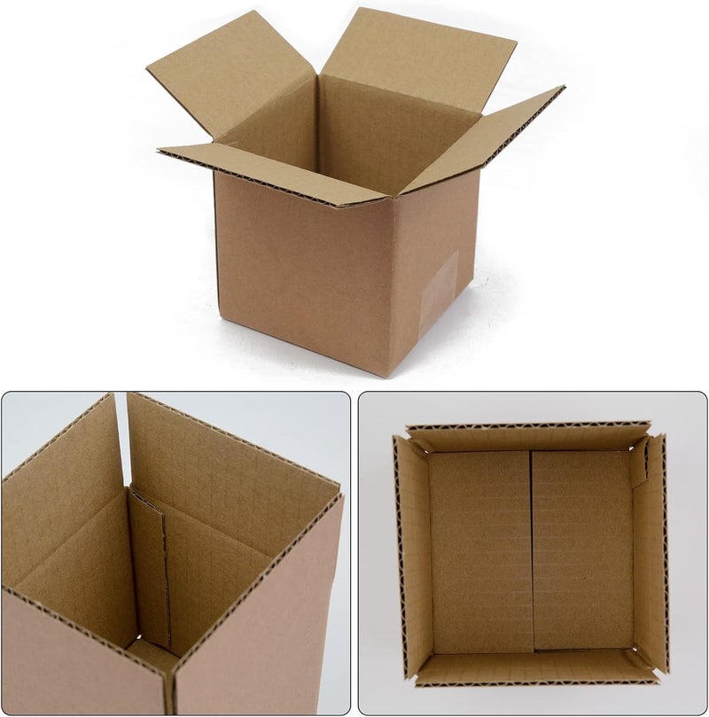 SUNLPH Shipping Boxes 4x4x4 Inches Small Corrugated Cardboard Boxes, 25 Pack - Image 3